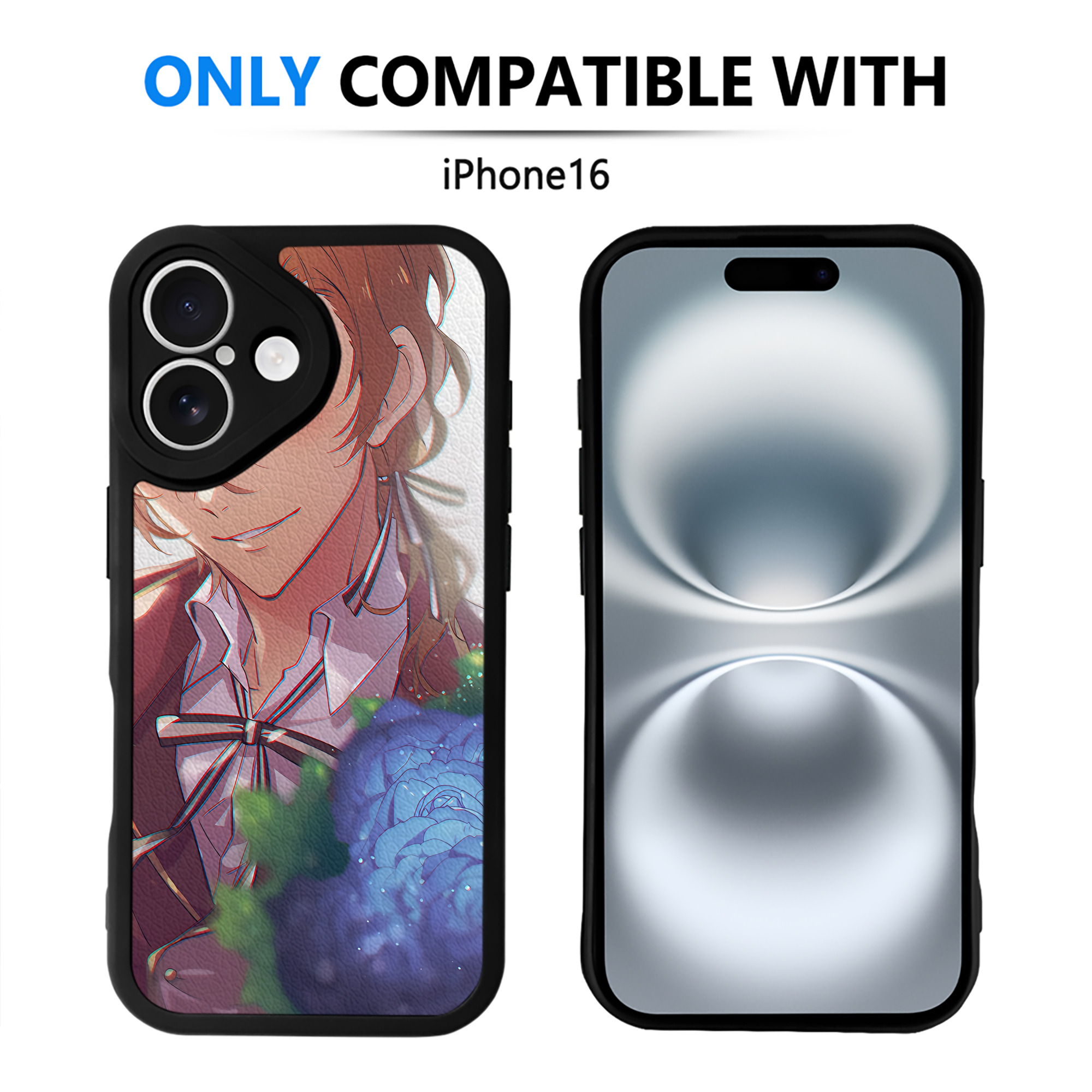 （画像用） 文豪ストレイドッグス Bungo Stray Dogs 【iPhone 16シリーズ対応】シリコンスマホケース（レザー調） 材質：シリコン